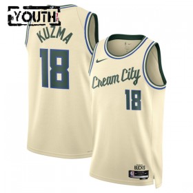 Maillot Enfant Milwaukee Bucks Kyle Kuzma 2025-26 Nike City Edition Blanc Swingman